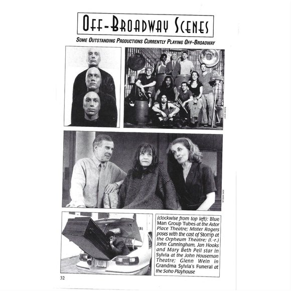 1995 Off Broadway Scenes Currently Playing  1990s  Vintage Print Ad - Picture 1 of 2